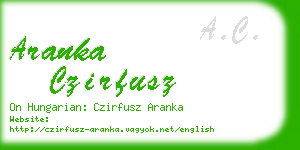 aranka czirfusz business card